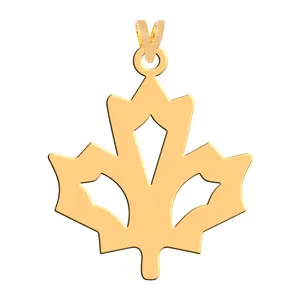 آویز گردنبند طلا 18 عیار زنانه فرشته مدل طرح برگ WNL-000193