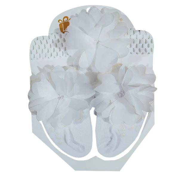 ست هدبند و جوراب نوزادی مدل Se-Susan