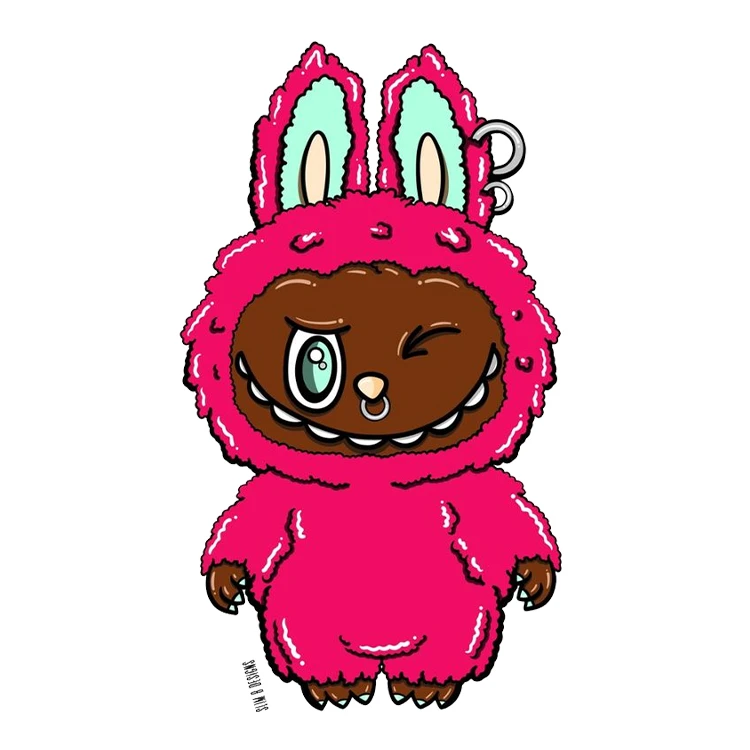 استیکر پارچه و لباس پاد آفرین مدل عروسک لبوبو کد S2143