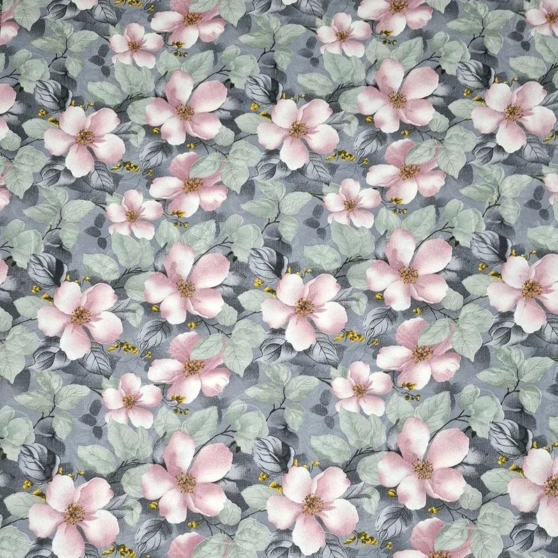 پارچه ملحفه عرض 1.96 متر مدل نسترن رنگ صورتی