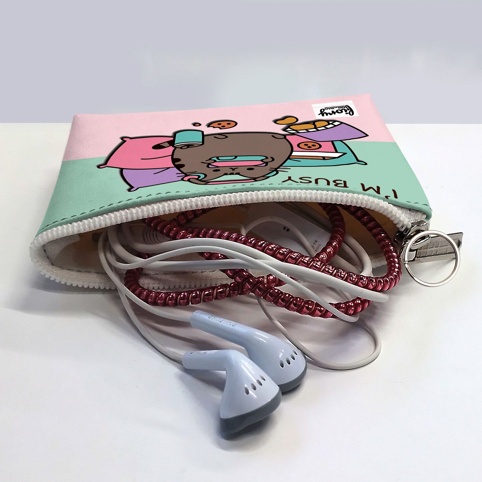 کیف پد بهداشتی فیوری مدل گربه کیوت فانتزی کد 2364 به همراه کیف پول - - 6