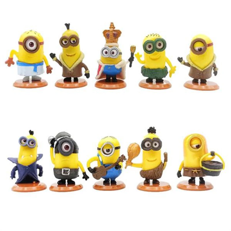 اکشن فیگور مدل منیون ارتفاع 5 سانتی‌متر مجموعه 10 عددی