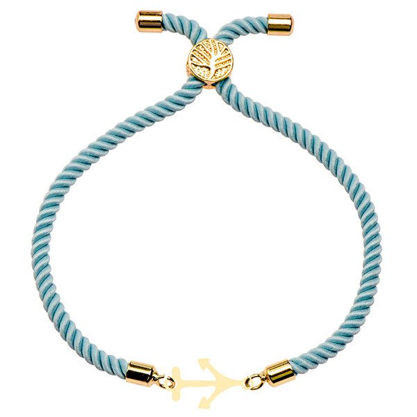 دستبند طلا 18 عیار زنانه الن نار مدل طرح لنگر ELN1567