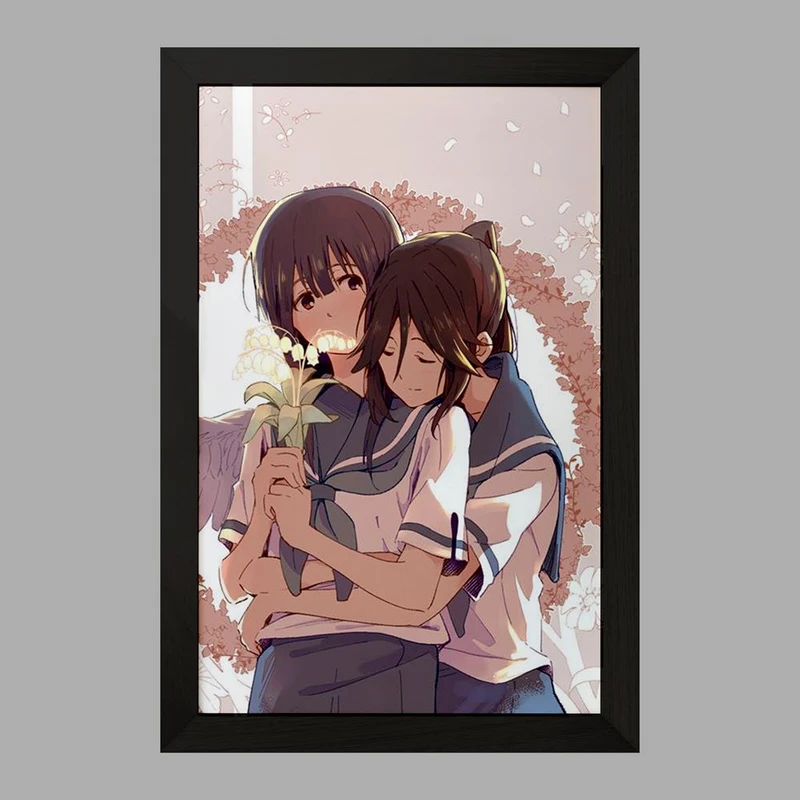 تابلو خندالو مدل کاساکی و میزور انیمه لیز و پرنده آبی کد 23819