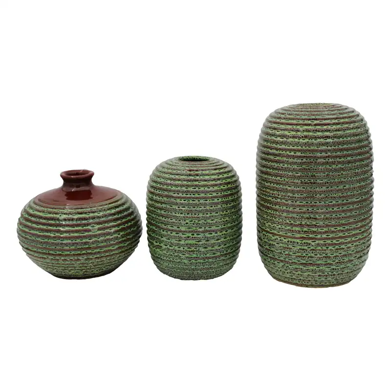 گلدان سرامیکی مدل کبریتی مجموعه سه عددی