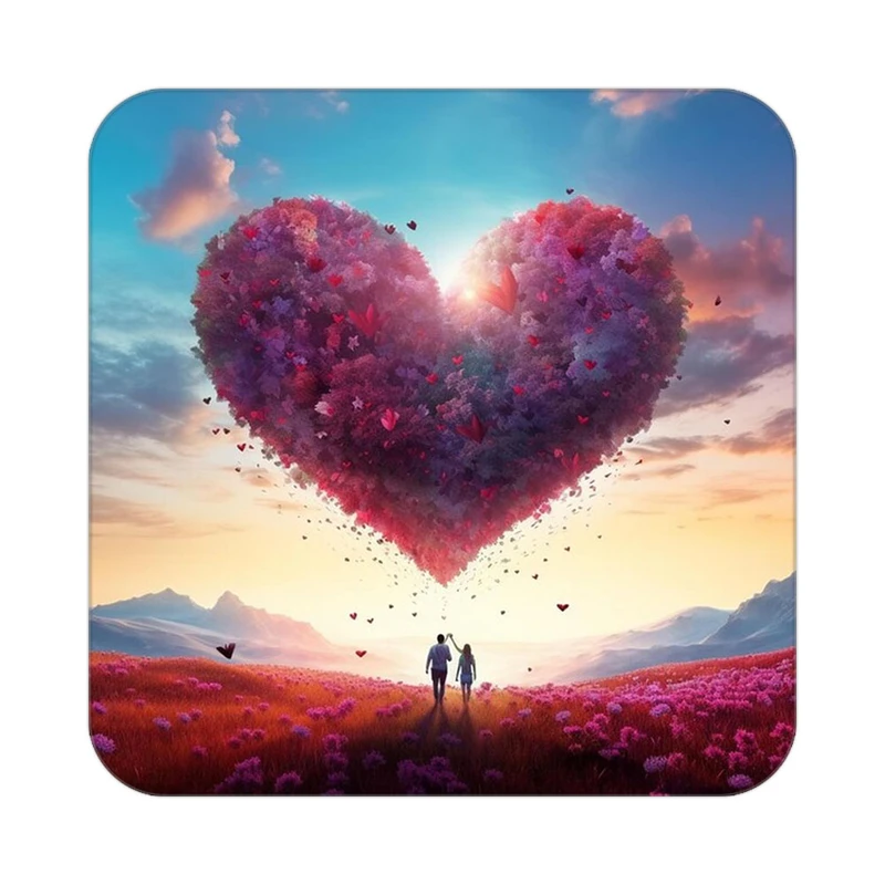 زیر لیوانی کاکتی مدل عاشقانه کد mp13682