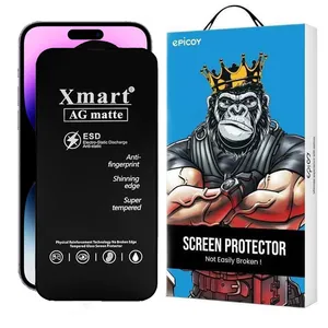Epicoy Xmart Ag Matte Glass Screen protector for Apple iphone 16 Plus/15 Plus/14 Pro Max