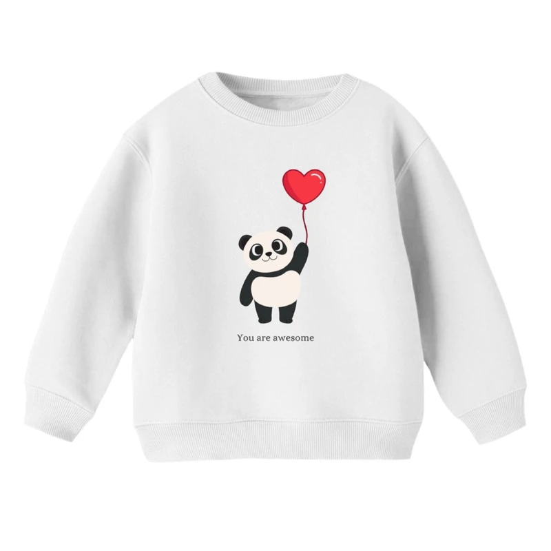 سویشرت بچگانه مدل پاندا و بادکنک قلبی