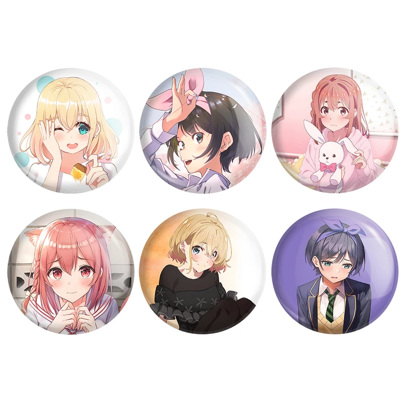 مگنت خندالو طرح انیمه کانوجواوکاری Kanojo Okarishimasu کد 1015B مجموعه 6 عددی