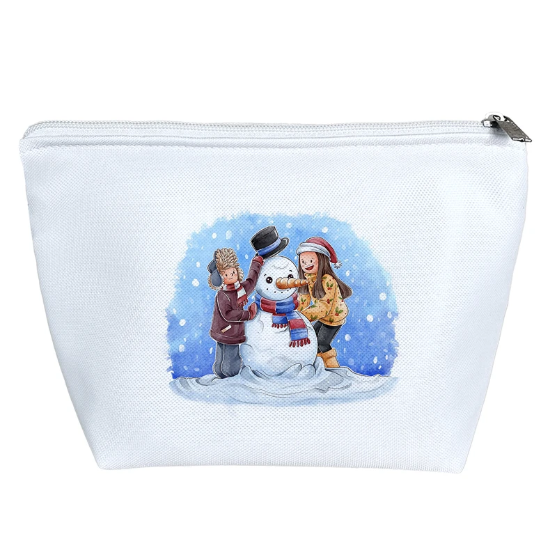 کیف لوازم آرایش دخترانه خندالو مدل آدم برفی و زمستان کد H638