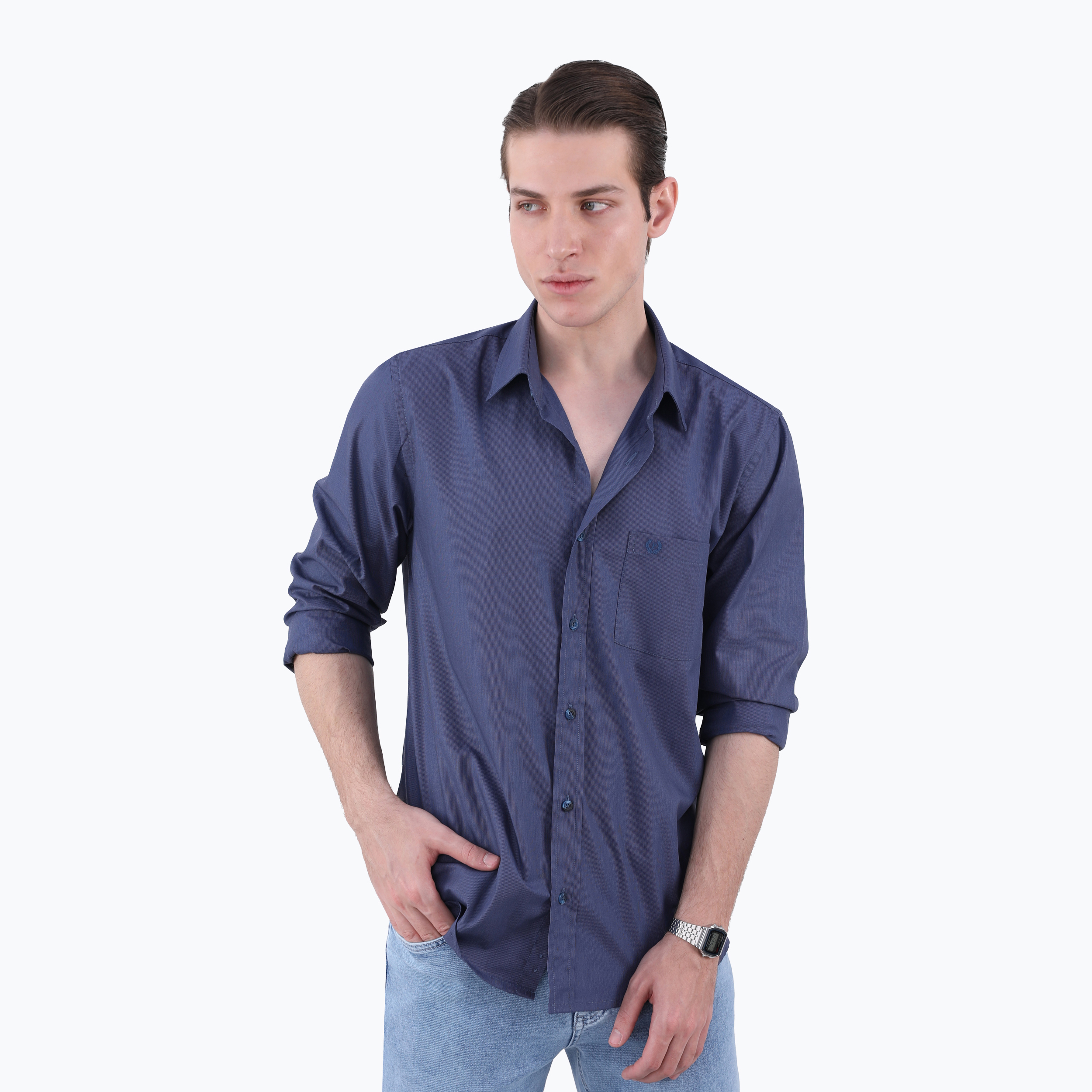 پیراهن آستین بلند مردانه پاتن جامه مدل راه راه 102721020302539  -  - 2