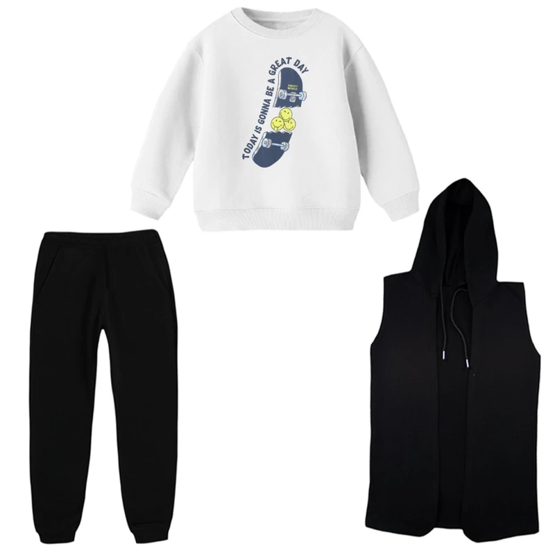 ست 3 تکه لباس راحتی بچگانه مدل اسکیت  