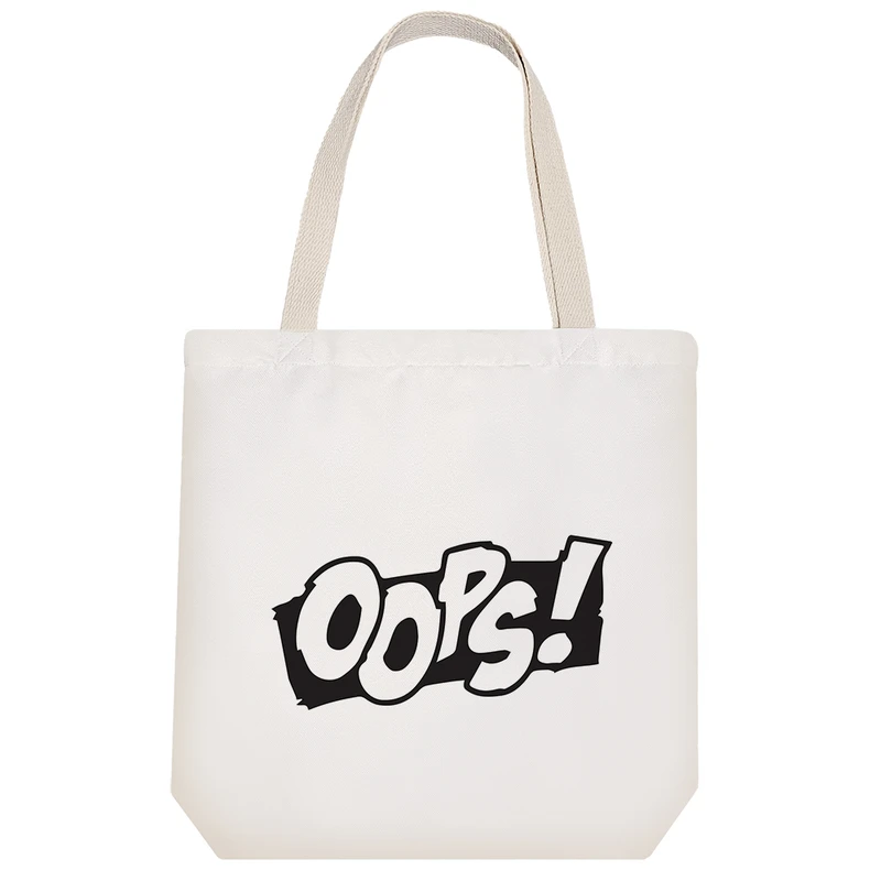 ساک خرید پارچه ای خندالو طرح OOPS! مدل توت بگ کد 6707