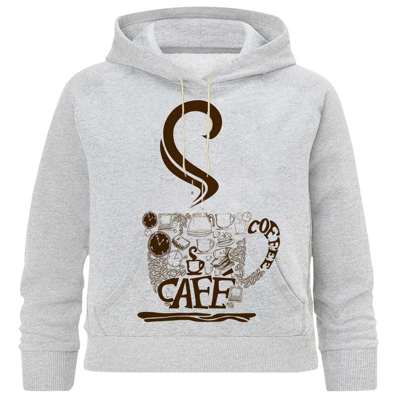 هودی دخترانه مدل M 33 قهوه