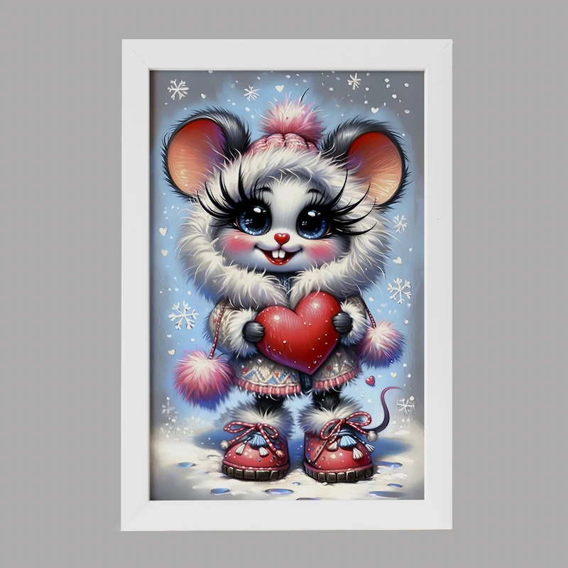 تابلو خندالو مدل موش بانمک کد F7556