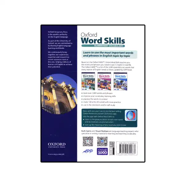 کتاب Oxford Word Skills Elementary Vocabulary Second Edition اثر Ruth Gairns And Stuart Redman انتشارات آرماندیس