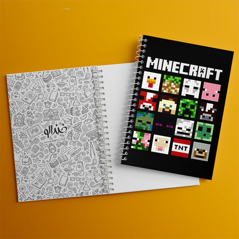 دفتر مشق 50 برگ خندالو طرح بازی ماینکرافت (Minecraft) کد 37006