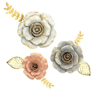 دیوارکوب طرح گل و برگ مجموعه 3 عددی