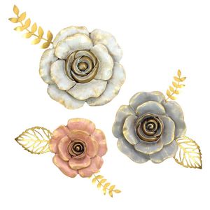 دیوارکوب طرح گل و برگ مجموعه 3 عددی