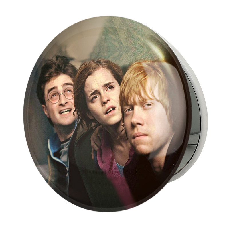 آینه جیبی خندالو طرح رون و هرمیون و هری پاتر Harry Potter مدل تاشو کد 2913 