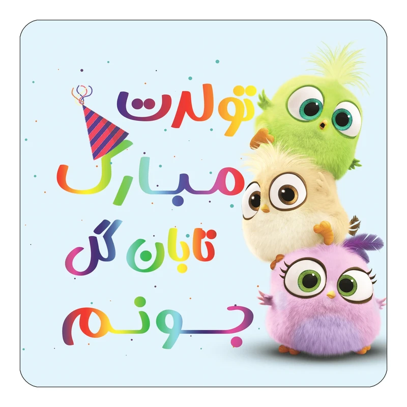 مگنت کاکتی طرح تولد تابان گل مدل پرندگان خشمگین Angry Birds کد mg57302