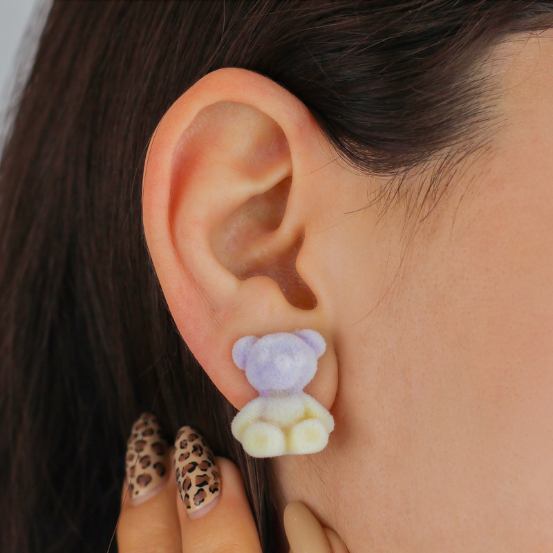 گوشواره دخترانه مدل خرسی کد U210