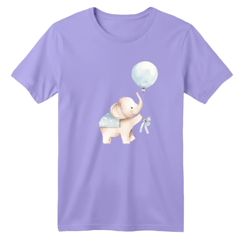 تی شرت آستین کوتاه بچگانه مدل فیل و بادکنک