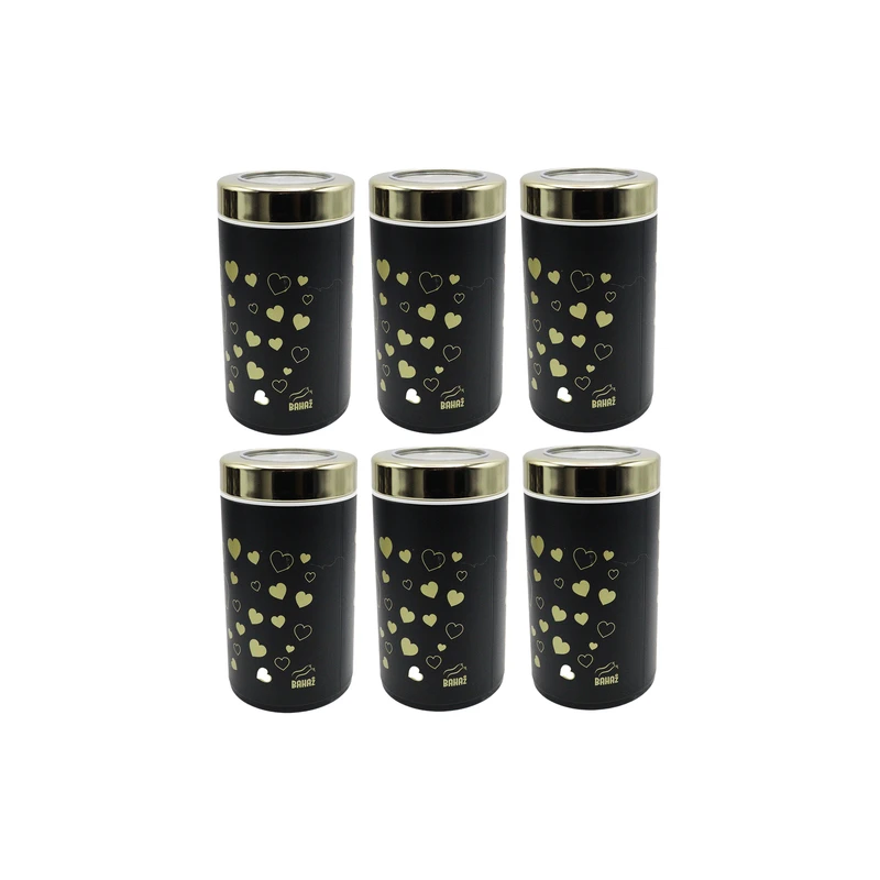 بانکه بهازکالا مدل درگلس طرح قلب کد YP-glass مجموعه 6 عددی 