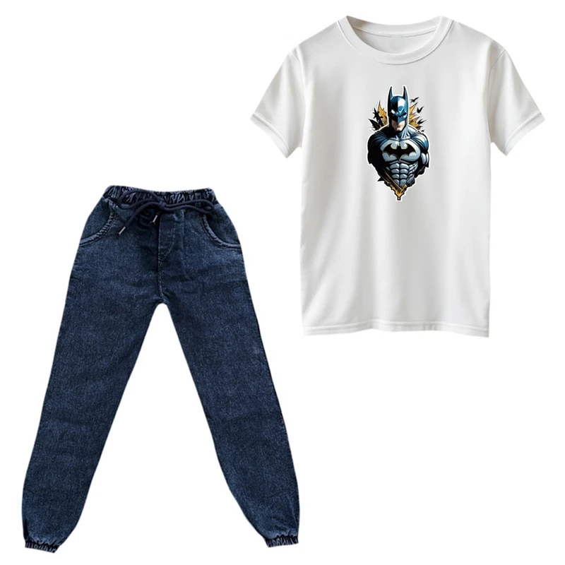 ست تی‌شرت و شلوار پسرانه مدل بتمن کد ۱۶