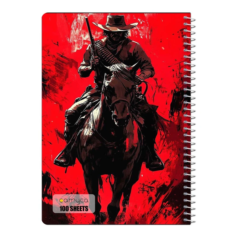 دفتر مشق 100 برگ سیمی کارنیکا طرح رد دد Red Dead Redemption کد 49760