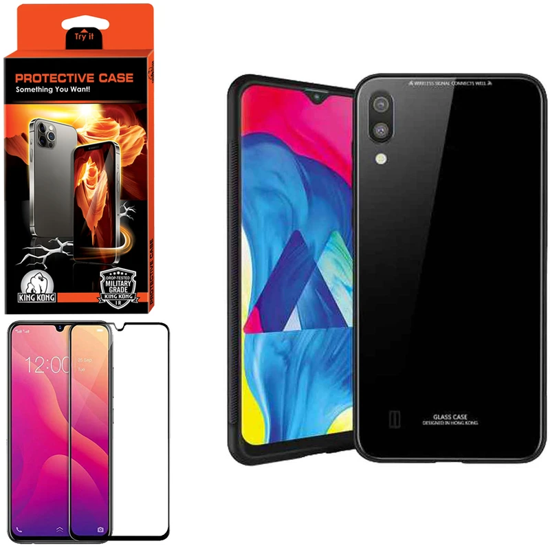 کاور کینگ کونگ مدل CVRGLS-II مناسب برای گوشی موبایل سامسونگ Galaxy M10 به همراه محافظ صفحه نمایش 