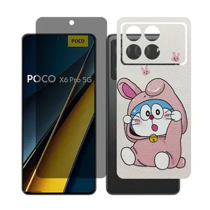 Glass Together model privacy Screen Protector Suitable for Xiaomi Poco X6 Pro Mobile Phone with Back cover sticker