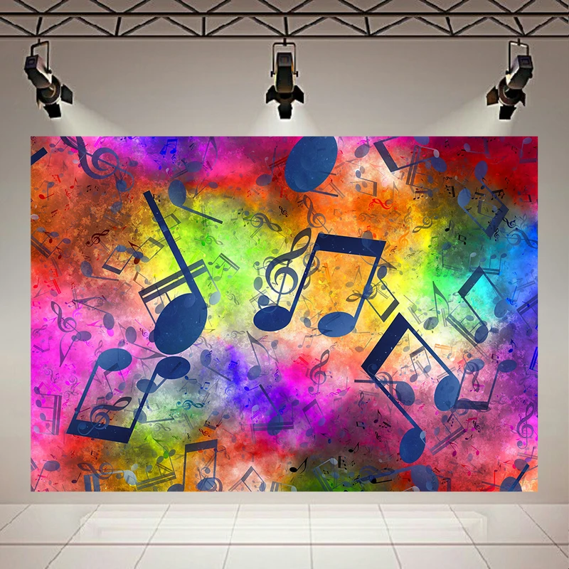 تابلو شاسی طرح نت موسیقی مدل Colorful کد AR659