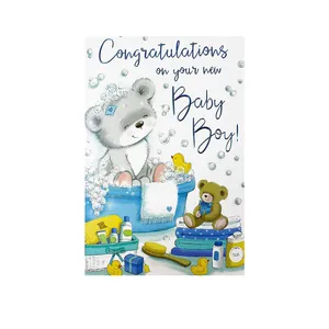 کارت پستال بادکنک آبی مدل تولد کد baby4