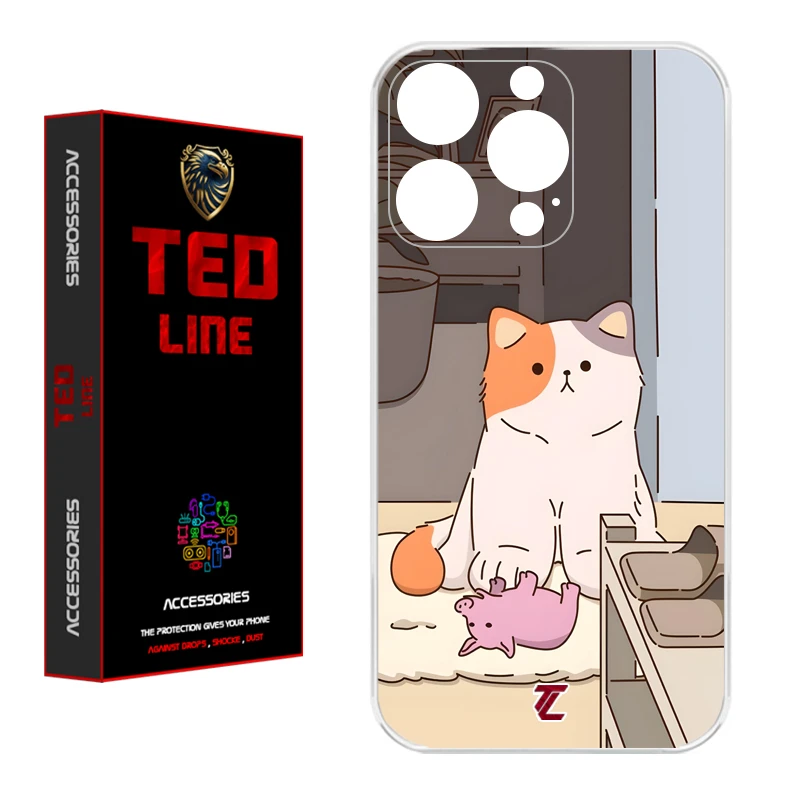 کاور تدلاین طرح گربه کد 1192 مناسب برای گوشی موبایل اپل Iphone 15 Pro Max