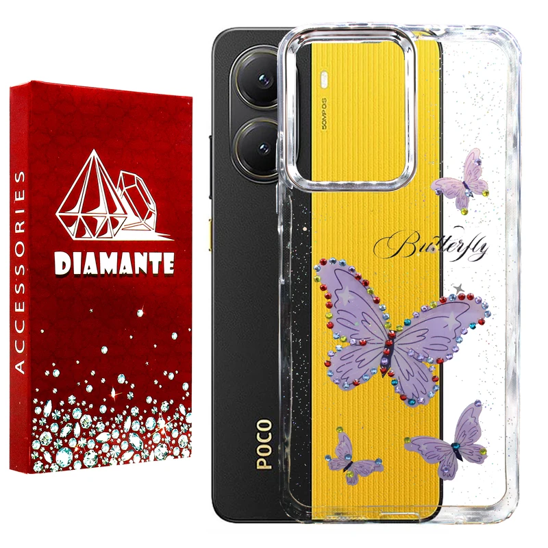 کاور دیامانته مدل Butterfly Rd مناسب برای گوشی موبایل شیائومی Poco X7 Pro