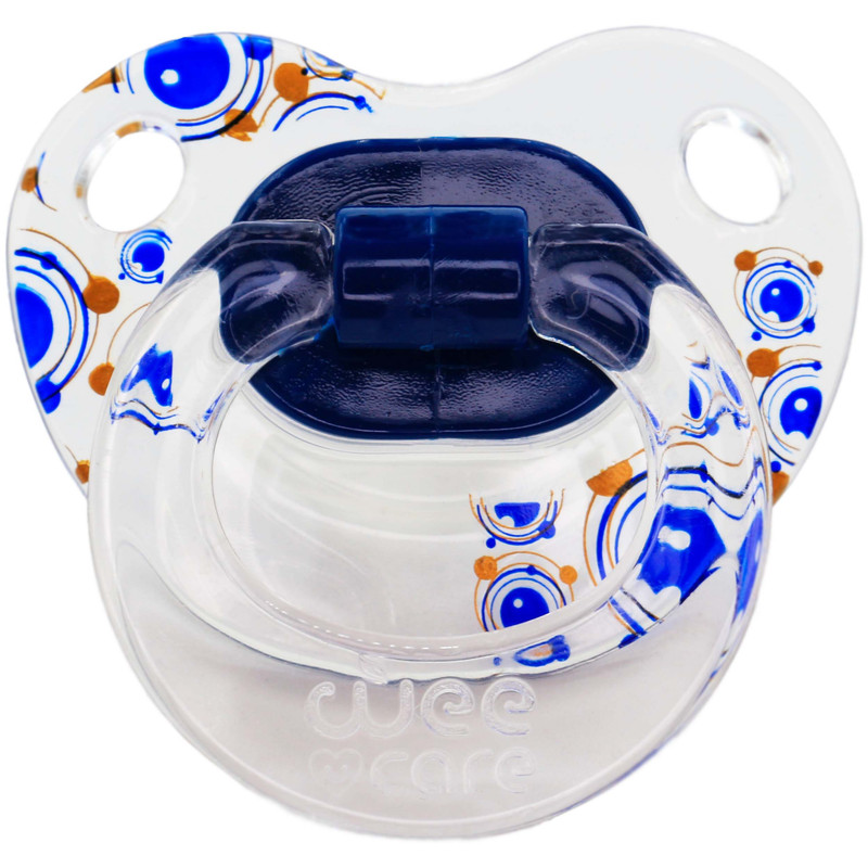 پستانک ارتودنسی وی کر مدل دسته دار شفاف چاپدار happy سایز 6-12 ماه کد P116 پستانک ارتودنسی وی کر مدل دسته دار شفاف چاپدار happy سایز 6-12 ماه کد P116