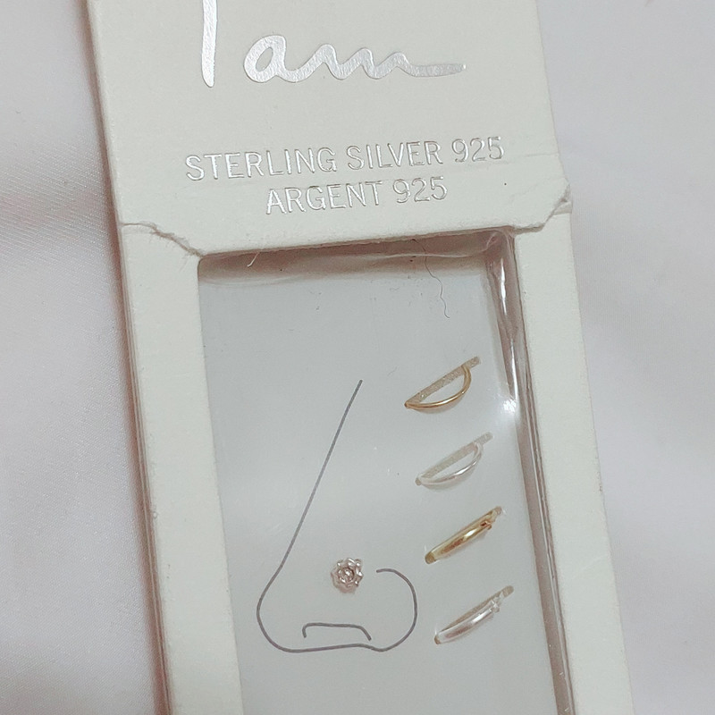 پیرسینگ نقره زنانه آی ام مدل حلقه ای مجموعه 5 عددی