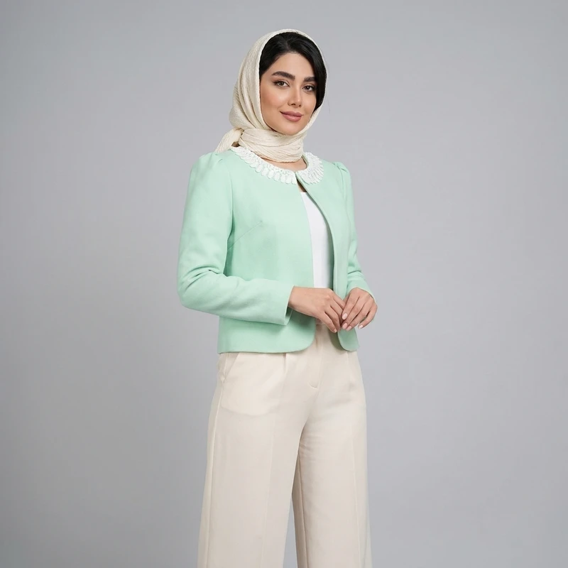کراپ کت زنانه اسینا مدل نیکان