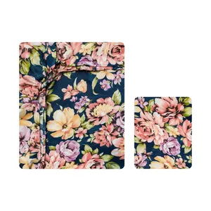 سرویس ملحفه آدنو مدل گلباران کد IR120 یک نفره 2 تکه