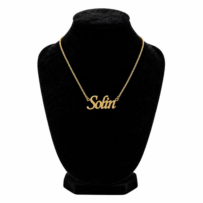 گردنبند زنانه مدل اسم سولین