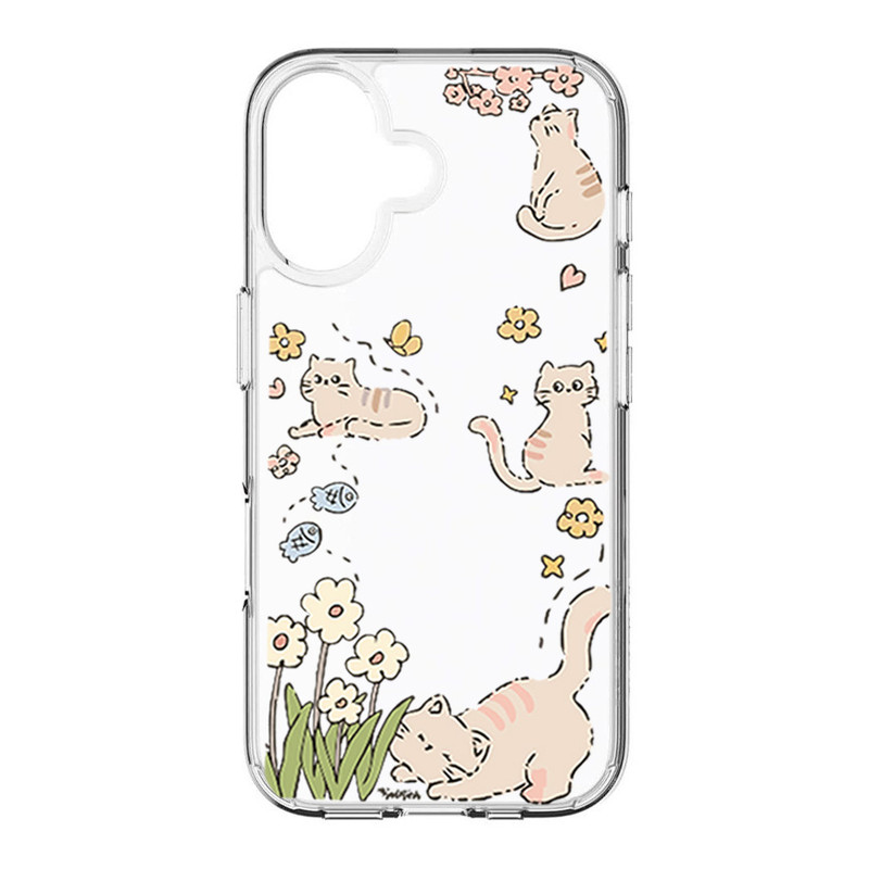 کاور طرح  Cat & Flower مناسب برای گوشی موبایل اپل IPhone 17