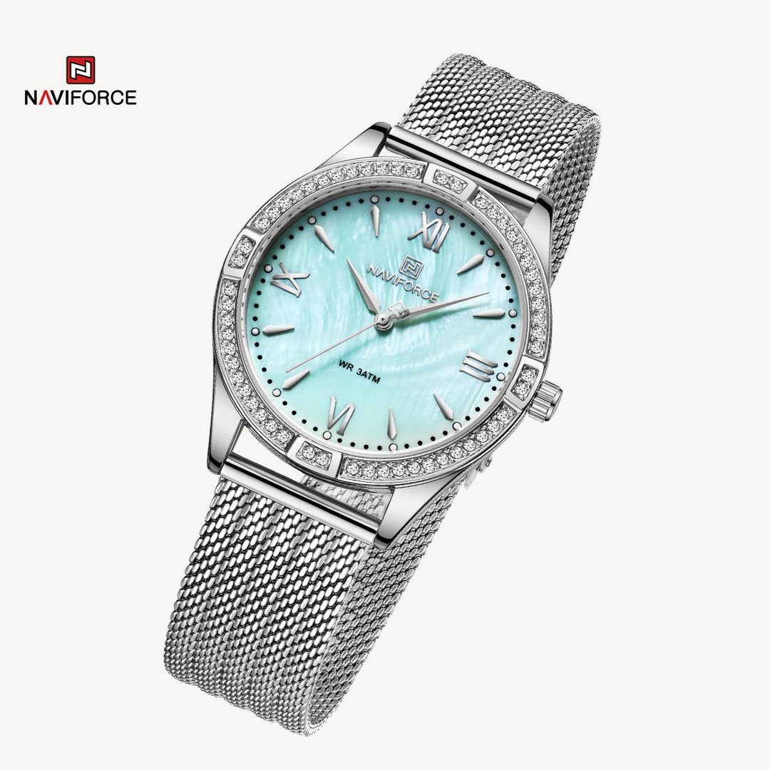 ساعت مچی عقربه ای زنانه نیوی فورس مدل NF5028دورنگین