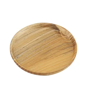 بشقاب چوبی کوچک مدل لبه دار کد s-106