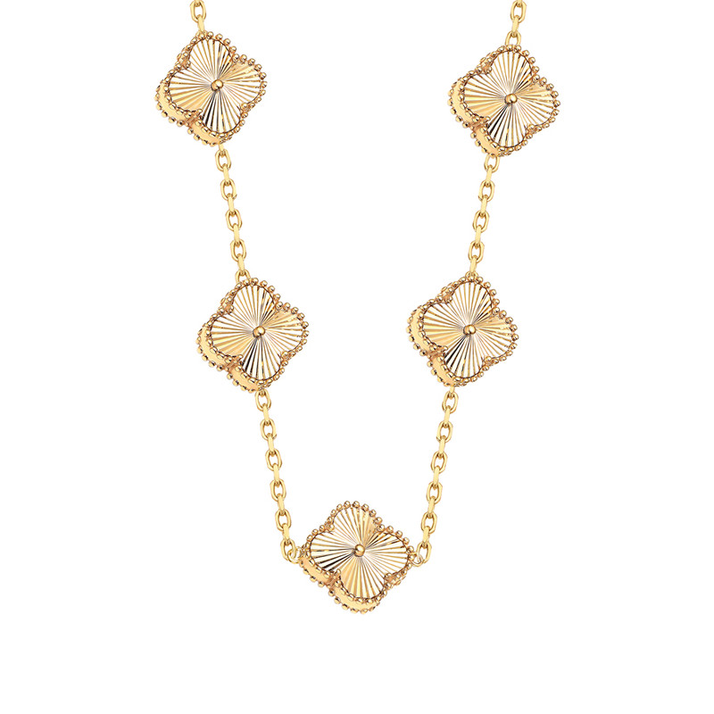 گردنبند طلا 18 عیار زنانه ماوی گالری مدل ونکلیف الحمبرا بولد 5