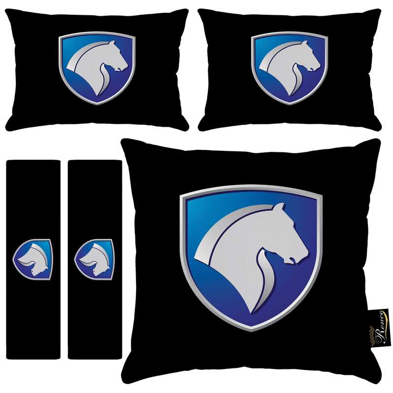 پشت گردنی صندلی خودرو مدل R9-40936 بسته 2 عددی به همراه کاور کمربند ایمنی و کوسن