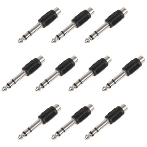 مبدل RCA به بنون 6.35 میلی متری مدل Stereo بسته 10 عددی
