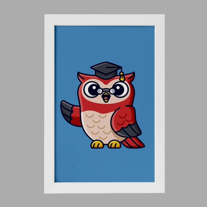 تابلو خندالو مدل حیوانات بامزه جغد کد 28367