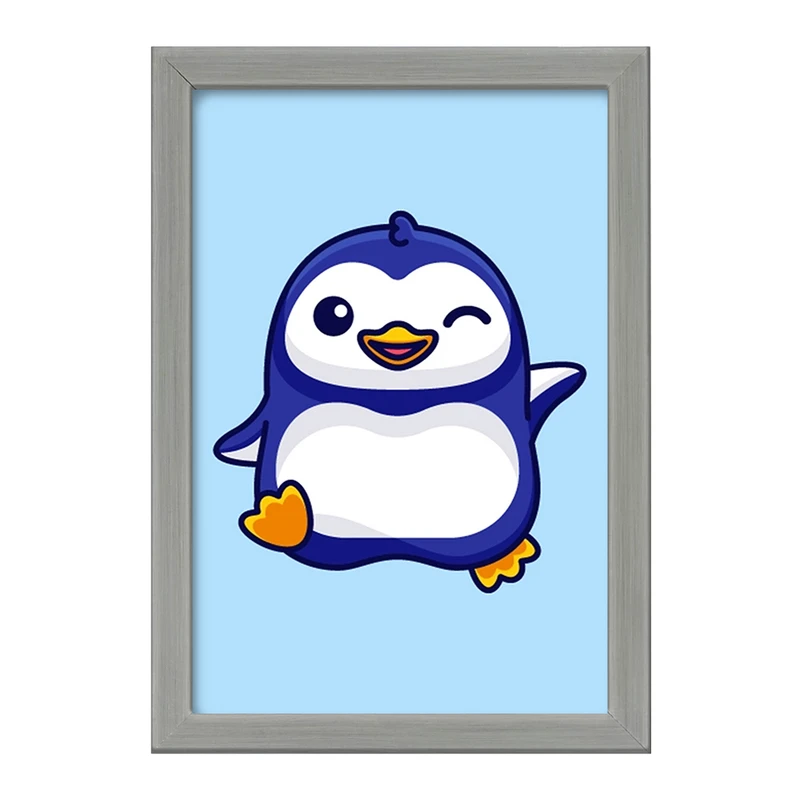 تابلو خندالو طرح حیوانات بامزه پنگوئن کد 28182
