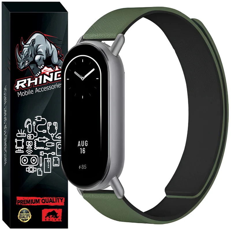 بند راینو مدل Lyche Silic مناسب برای ساعت هوشمند شیائومی Mi Band 8 / 9 